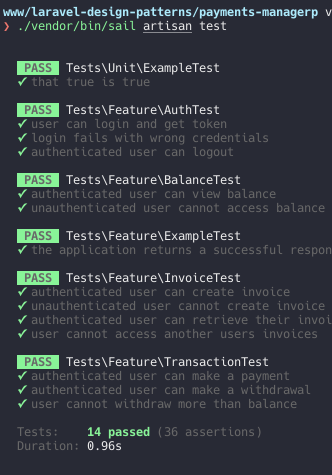 Laravel Payments API